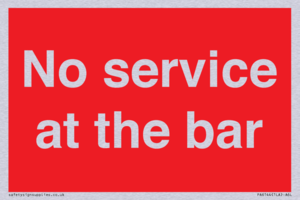 No service at the bar